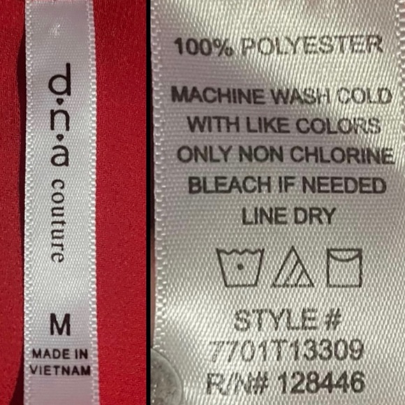 Size M | DNA Couture | Red Pleated Blouse/Top - Picture 16 of 16